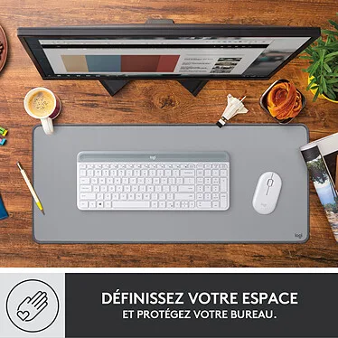 Logitech - DESK MAT - Studio Series - Tapis de Bureau - Gris – Image 2