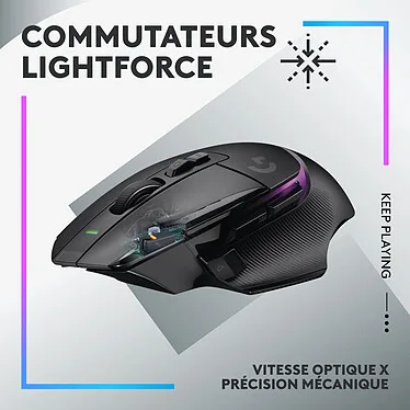 Logitech G - G502X Plus Noir - Souris sans fil – Image 2