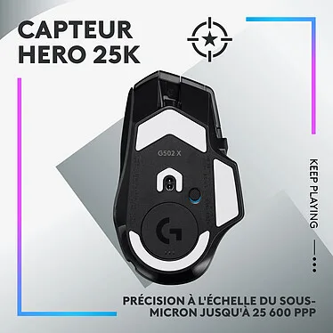 Logitech G - G502X Plus Noir - Souris sans fil – Image 4