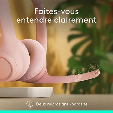 Logitech - Zone 300 - Rose - Casque Bluetooth sans fil + Microphone – Image 2