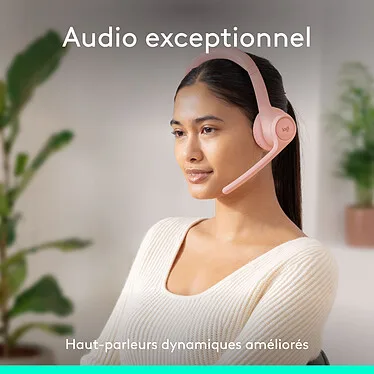 Logitech - Zone 300 - Rose - Casque Bluetooth sans fil + Microphone – Image 3