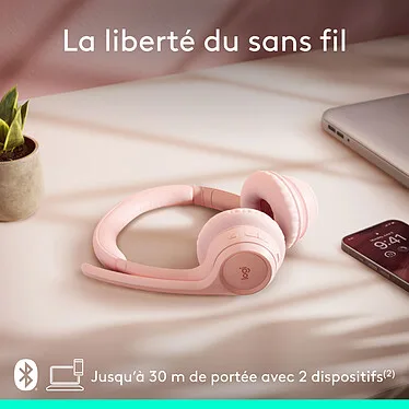 Logitech - Zone 300 - Rose - Casque Bluetooth sans fil + Microphone – Image 4