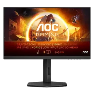 AOC 23.8" LED - 24G4XE Ecran PC Full HD 1080p - Dalle IPS - 180 Hz - HDR10 - DisplayPort/HDMI - Noir
