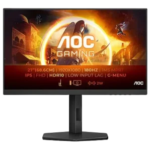 AOC 27" LED - 27G4XE Ecran PC Full HD 1080p - Dalle IPS - 180 Hz - HDR10 - DisplayPort/HDMI - Noir