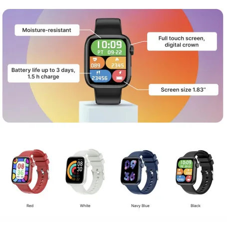 Smartwatch IGO Watch 3 Partel - Assistente vocale - Frequenza cardiaca - IP67 – Bluetooth 5.3 - Bianco – Image 8