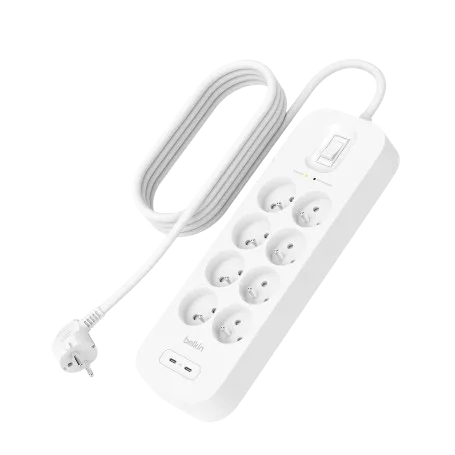 Prise parafoudre 8 prises + 1 USB-A + 1 USB-C PD - Belkin