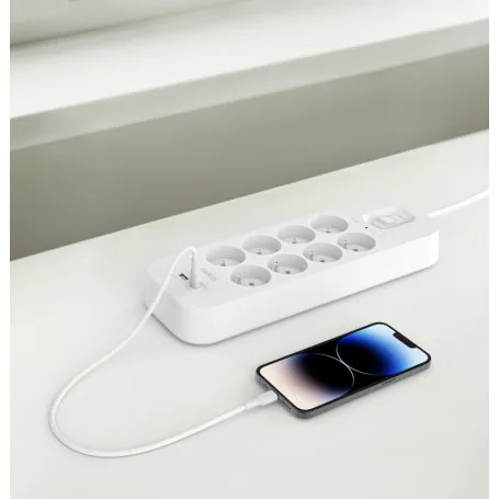 Prise parafoudre 8 prises + 1 USB-A + 1 USB-C PD - Belkin – Image 4