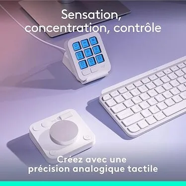Logitech MX Creative Console - 9 touches LCD personnalisables - Pale Grey – Image 6