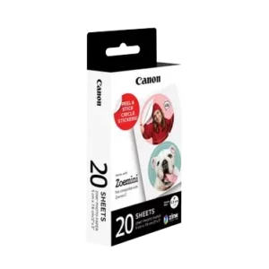 Pack d'autocollants ronds prédécoupés 33 mm Canon ZINK™ - 20 feuilles