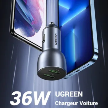 Ugreen Chargeur Allume Cigare - Chargeur de voiture double 36W – Image 2
