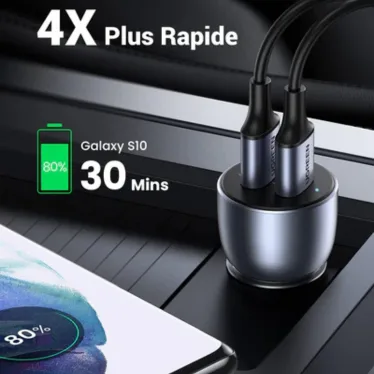 Ugreen Chargeur Allume Cigare - Chargeur de voiture double 36W – Image 3