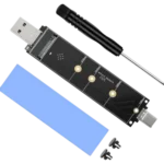ELUTENG - Adaptateur M.2 NVMe/SATA USB 3.1 Gen 2 - SSD Externe 10 Gbit/s - Compatible M-Key, B-Key, B+M Key