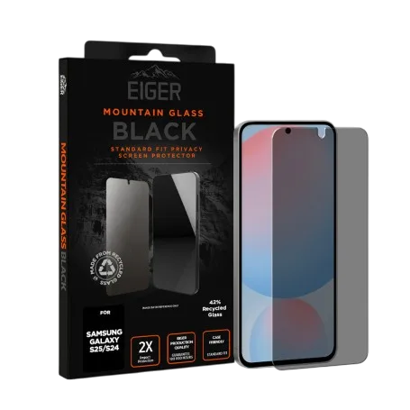 Eiger® - Samsung Galaxy S24 / S25 - Verre Trempé Premium 2.5D Privacy