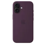 Funda de silicona con MagSafe - iPhone 16 Plus – Color ciruela + Lámina de hidrogel incluida