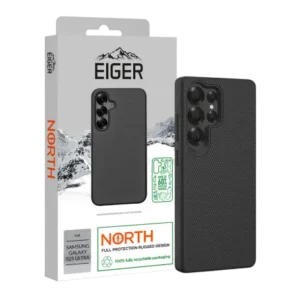 Eiger® - Samsung Galaxy S25 ULTRA - Coque Rigide Noire Ultra-Renforcée Polycarbonate