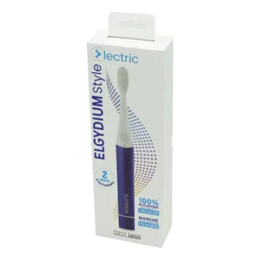 Elgydium Style Electric 1 - Brosse à Dents Électrique Bleue Éco-Responsable