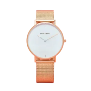 IAMKAMU Aurora - Montre en acier inoxydable - Quartz GL20 - Blanc