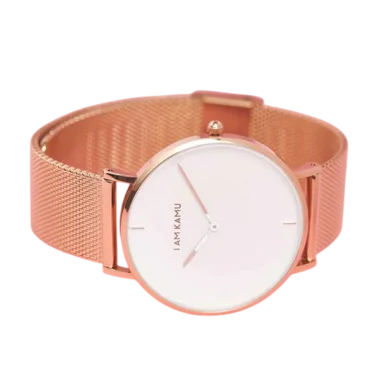 IAMKAMU Aurora - Montre en acier inoxydable - Quartz GL20 - Blanc – Image 2