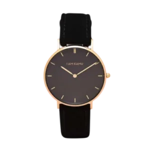 IAMKAMU Enigma Velours - Montre en cuir - Quartz GL20 - Noir