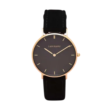 IAMKAMU Enigma Velours - Montre en cuir - Quartz GL20 - Noir