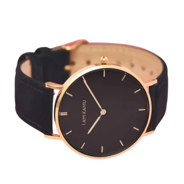 IAMKAMU Enigma Velours - Montre en cuir - Quartz GL20 - Noir – Image 2