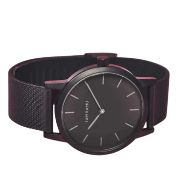IAMKAMU Onyx - Montre en acier inoxydable - Quartz GL20 - Noir – Image 2