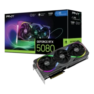 PNY GeForce RTX™ 5080 ARGB EPIC-X RGB™ Overclocked Triple Fan GPU