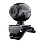 Trust Exis Webcam Schwarz/Silber – (BUR-17003) PC-Kamera mit integriertem Mikrofon