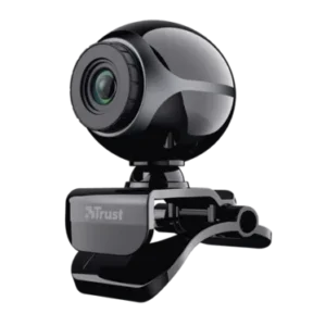 Trust Exis Webcam Noir/Argent – (BUR-17003) Caméra PC avec Micro Intégré