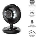 Trust Spotlight Pro – (BUR-16428) Webcam HD con microfono + illuminazione LED integrata