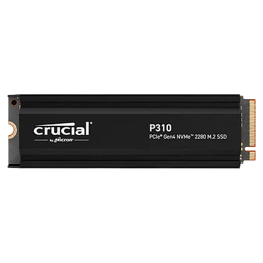 Crucial P310 – SSD 1 To – 3D NAND M.2 2280 NVMe – PCIe 4.0 x4 + Dissipateur