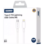JELLICO B1 - Cable USB-C vers Lightning (3.1 A) - 1 mètre