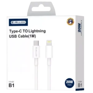 JELLICO B1 - Cable USB-C vers Lightning (3.1 A) - 1 mètre