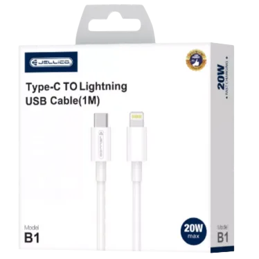 JELLICO B1 - Cable USB-C vers Lightning (3.1 A) - 1 mètre