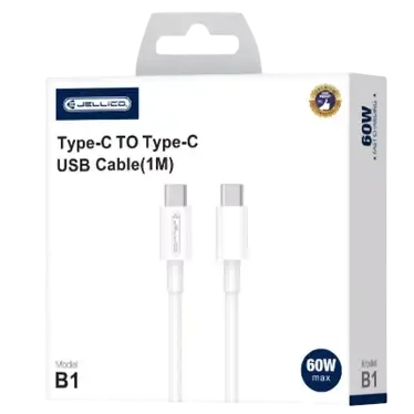 JELLICO B1 - Cable USB-C vers USB-C (3.1 A) - 1 mètre