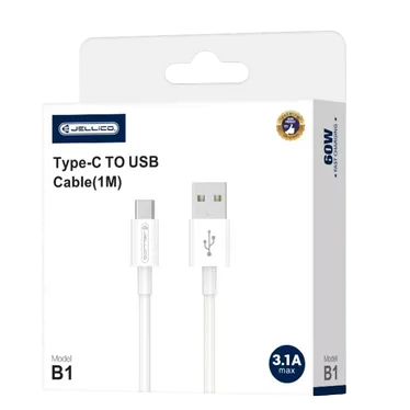 JELLICO B1 - Cable USB vers USB-C (3.1 A) - 1 mètre