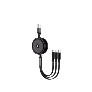 JELLICO B19 - USB Retractable Cable - 3-in-1 (USB-C, Lightning, Micro-USB) – Image 3