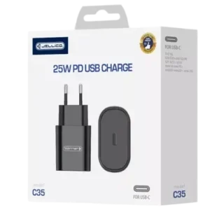 JELLICO C35 - Adaptateur secteur USB-C (25W) - Noir