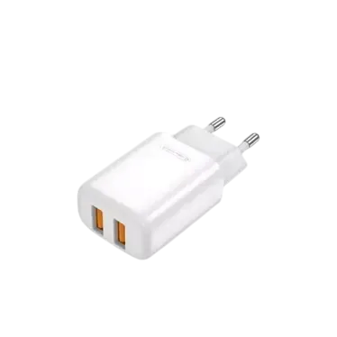 JELLICO EU02 - Adaptateur secteur USB (2.4 A) double port avec cable USB vers Lightning - Blanc – Image 3