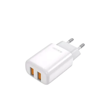 JELLICO EU02 - Adaptador de corriente USB (2,4 A) de dos puertos con cable de USB a USB-C - Blanco – Image 2