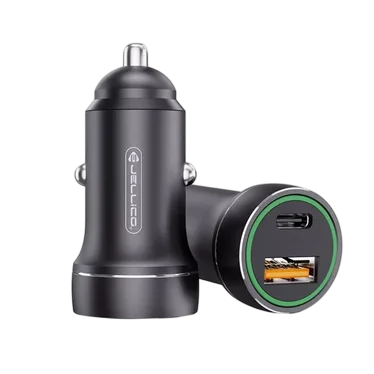 JELLICO F4 - Adaptateur allume cigare USB (18W) / USB-C (20W) – Noir – Image 2