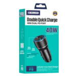 JELLICO F8 - Adaptateur allume cigare USB-C X2 - (40W) Noir