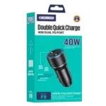 JELLICO F8 - Adaptateur allume cigare USB-C X2 - (40W) Noir