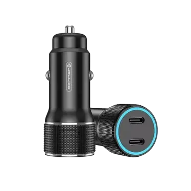 JELLICO F8 - Adaptateur allume cigare USB-C X2 - (40W) Noir – Image 2