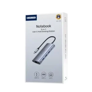 JELLICO HU-55 - Hub 5 en 1 USB-C vers USB X3, Micro-USB et RJ45
