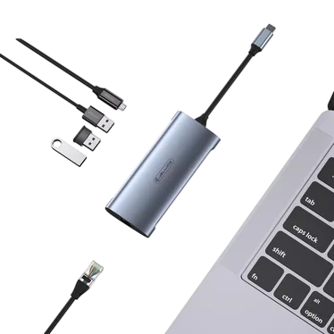 JELLICO HU-55 - Hub 5 en 1 USB-C vers USB X3, Micro-USB et RJ45 – Image 4