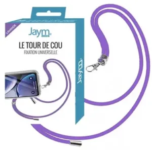 Jaym® - Tour de cou en nylon avec fixation universelle - Lavande