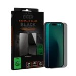 Eiger® - Verre trempé Premium 2.5D Privacy - Apple iPhone 16 Pro / 17 / 17 Pro