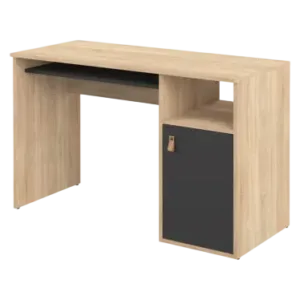 Bureau oxford Chêne 115 x 50 cm - Caisson - Tema Home - Noir
