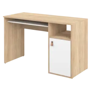 Bureau oxford Chêne 115 x 50 cm - Caisson - Tema Home - Blanc